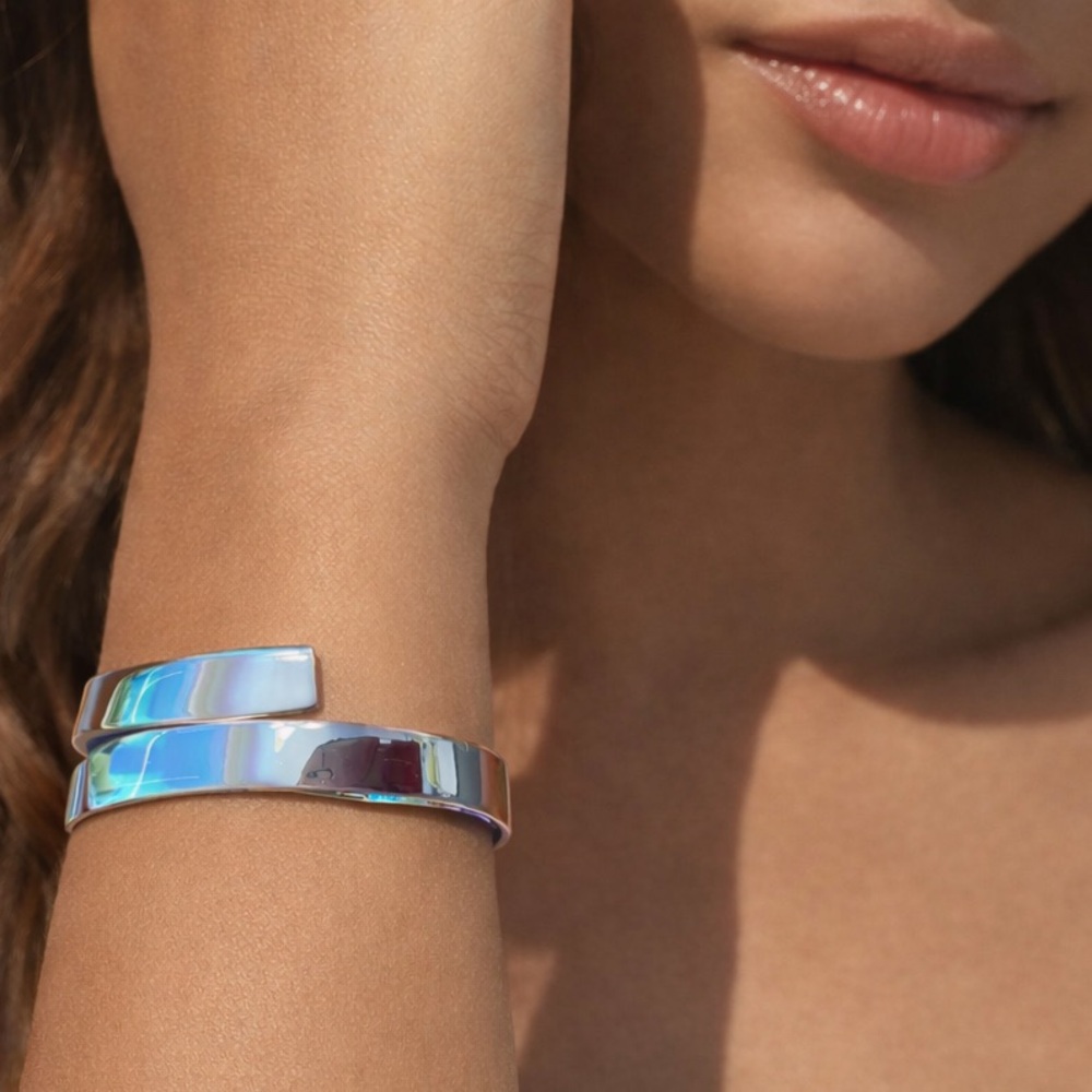 Silver Wrap Cuff Bracelet